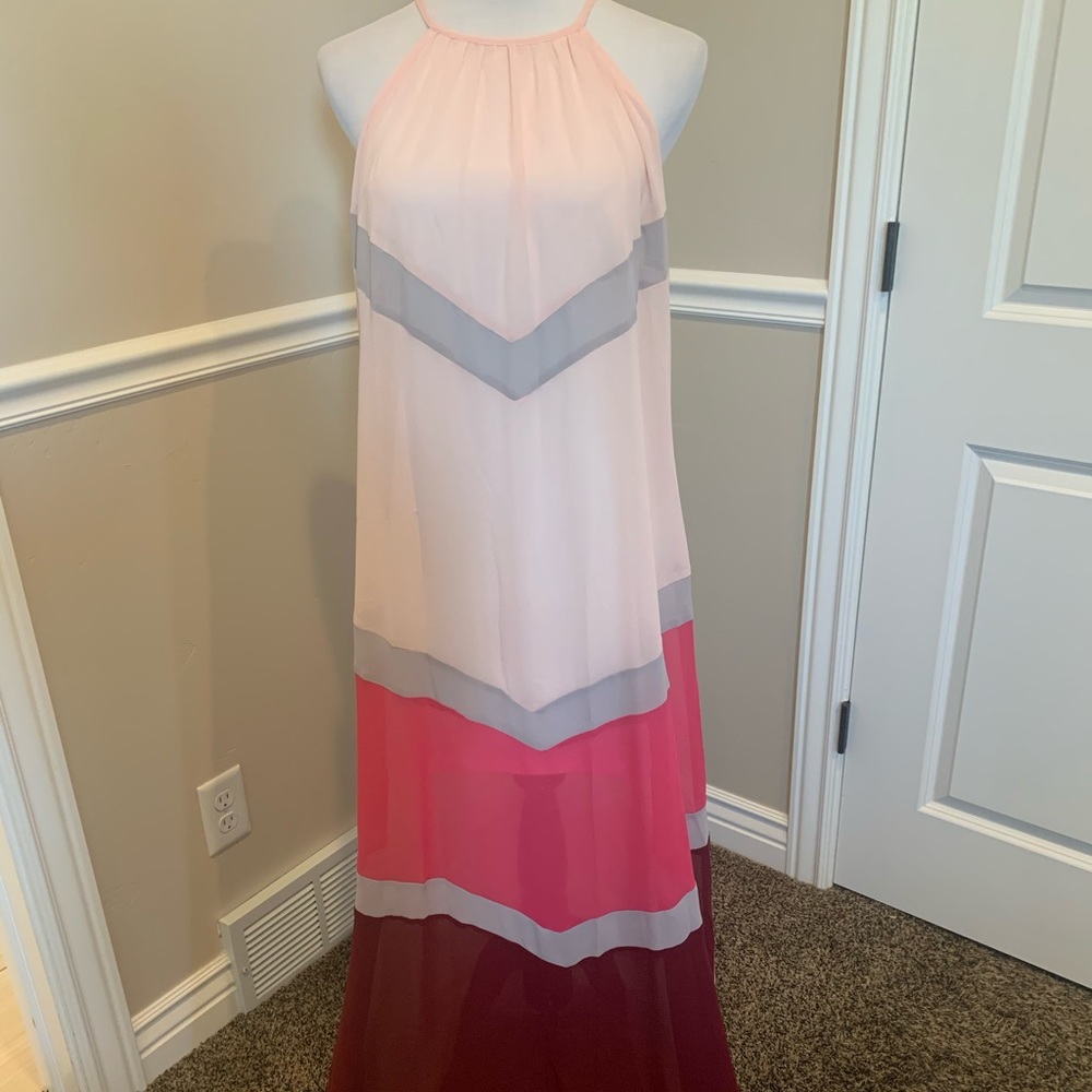 Boutique Color Block Maxi Dress